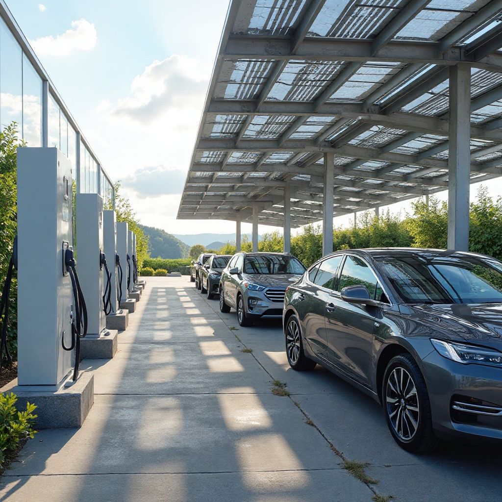 Área de carga para vehículos eléctricos